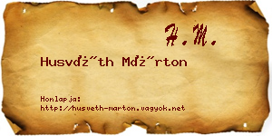 Husvéth Márton névjegykártya