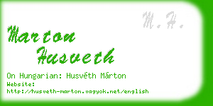 marton husveth business card