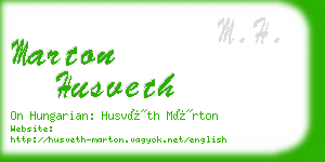 marton husveth business card